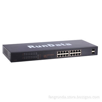 16-port 10/100/1000Mbps Managed Ethernet Switch with 2SFP Gigabit Ports